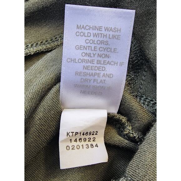 J Jill Top Womens Small Green Knit Tunic Shoulder Buttons 3/4 Sleeve Casual Soft - Picture 12 of 12